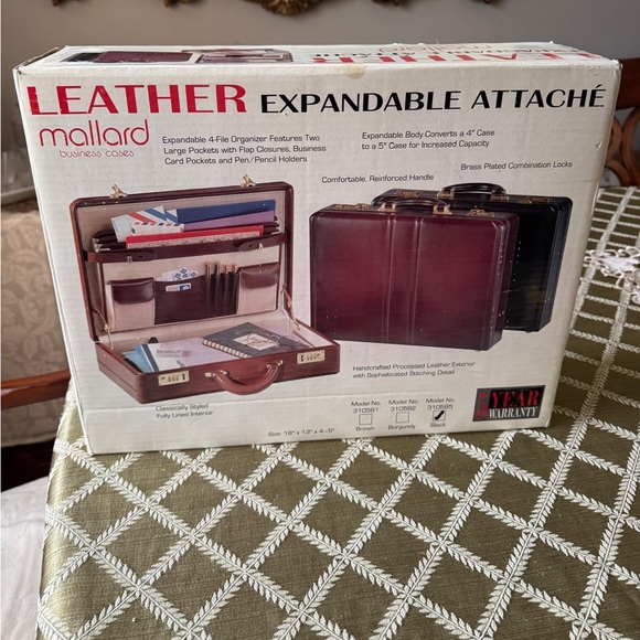 Other - Mallard Leather Business Attache - Black